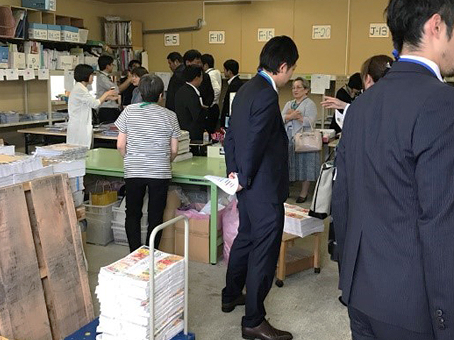 （株）ミッド佐賀さんの仕分け場見学